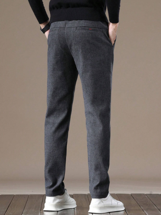 Men's Elastic Waist Casual Straight Leg Pants