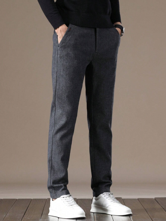 Men's Elastic Waist Casual Straight Leg Pants