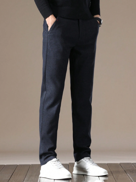 Men's Solid Color Slanted Pocket Pants