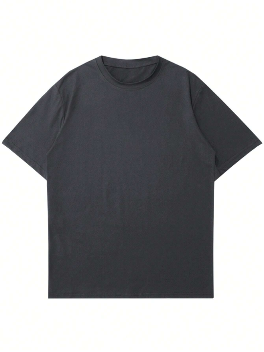 Men Solid Drop Shoulder Tee