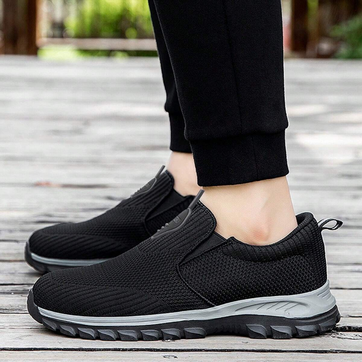 Men Casual Comfortable Soft Walking Shoes Knitted Running Slip-On Lightweight Sneakers