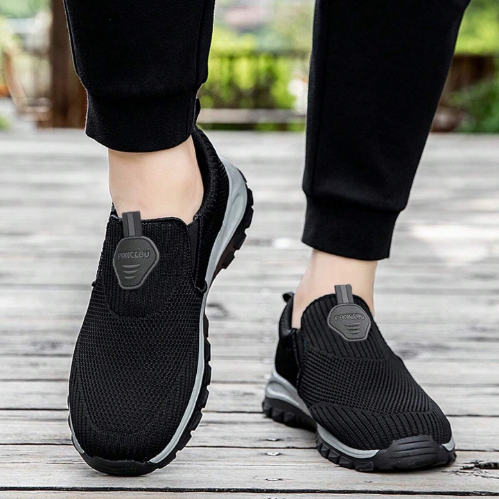 Men Casual Comfortable Soft Walking Shoes Knitted Running Slip-On Lightweight Sneakers