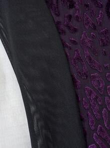 Women's Burnt Purple Hot Fabric U-Neck Dress