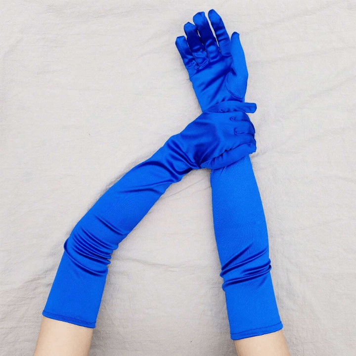 1920s Derby Day Women's Gloves Vintage Party Cosplay Bridal Wedding Gloves, Long Satin Elbow Gloves With Stretchy Spandex - Lolli World Marketplace
