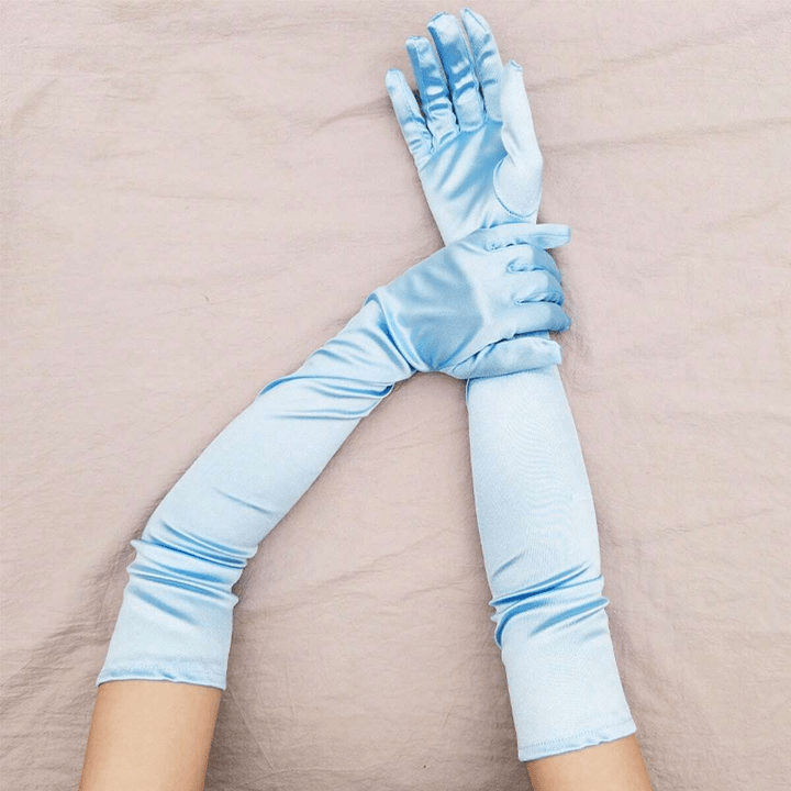 1920s Derby Day Women's Gloves Vintage Party Cosplay Bridal Wedding Gloves, Long Satin Elbow Gloves With Stretchy Spandex - Lolli World Marketplace