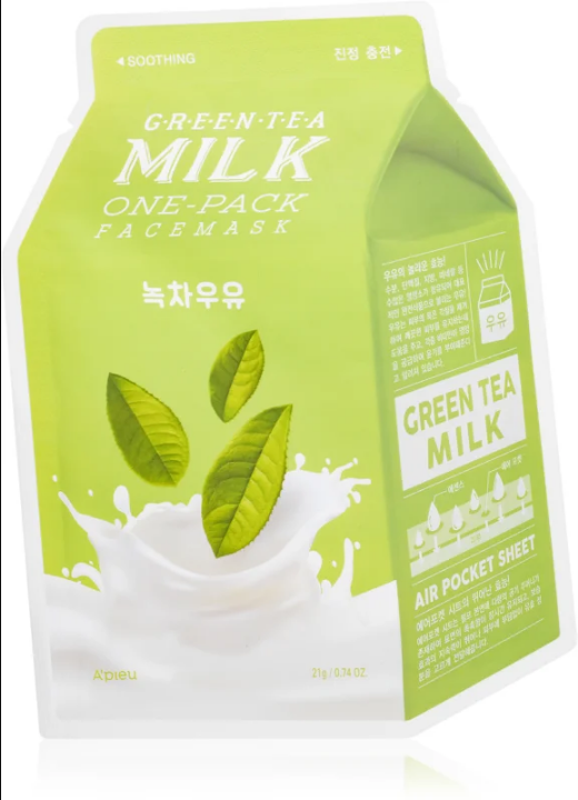 A’pieu One-Pack Milk Mask Green Tea