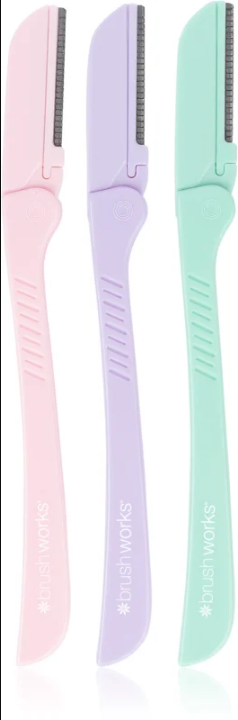 Brushworks Precision Eyebrow Razor Pastel