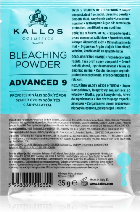 Kallos Bleaching Powder Advanced 9