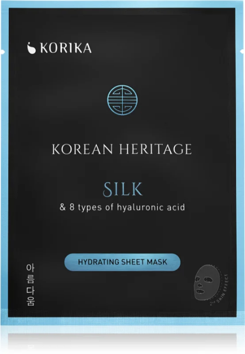 KORIKA Korean Heritage Silk & 8 Types of Hyaluronic Acid Hydrating Sheet Mask