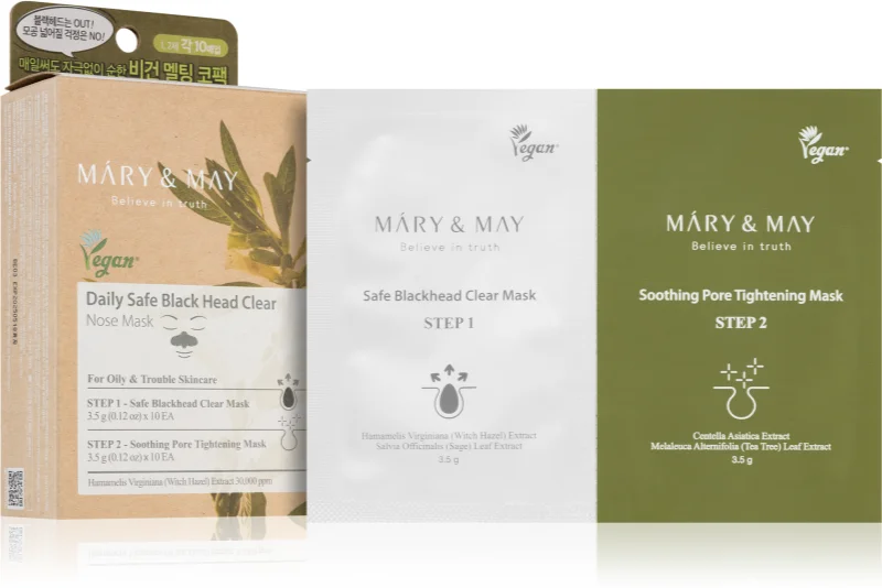 MARY & MAY Daily Safe Black Head Clear Nose Mask