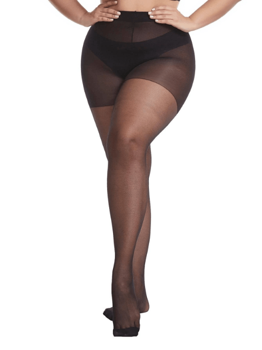 1pair Women 20D Solid Color Fashionable Plus Size Tights For Daily Decoration - Lolli World Marketplace