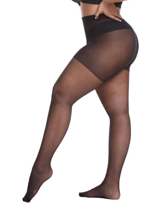 1pair Women 20D Solid Color Fashionable Plus Size Tights For Daily Decoration - Lolli World Marketplace