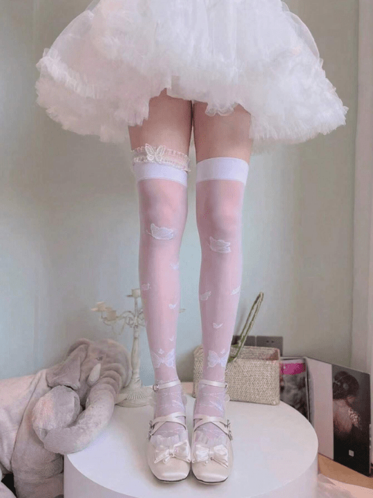 1pair Women's Color Block Thigh High Socks, Sexy Over The Knee Stockings - Lolli World Marketplace