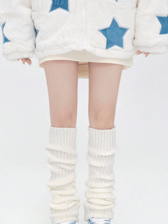 1pair Women's Leg Warmers, Spring & Autumn White Ankle Leg Warmers , Middle Tube High School Girl's Leg Warmers And Over The Knee High Leg Warmers For Women - Lolli World Marketplace
