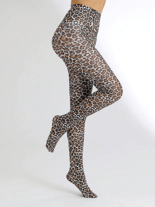 1pair Women's Sexy Leopard Print 60d Silk Stockings Pantyhose - Lolli World Marketplace