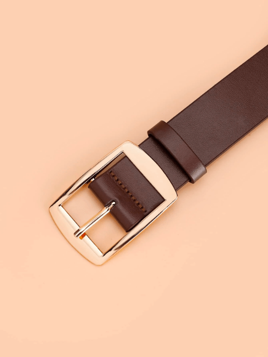1pc Big Gold - Tone Sun Shaped Buckle Fashionable Daily Use Women's Belt Casual - Lolli World Marketplace
