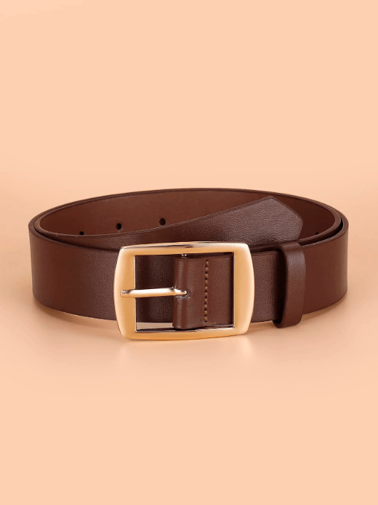 1pc Big Gold - Tone Sun Shaped Buckle Fashionable Daily Use Women's Belt Casual - Lolli World Marketplace