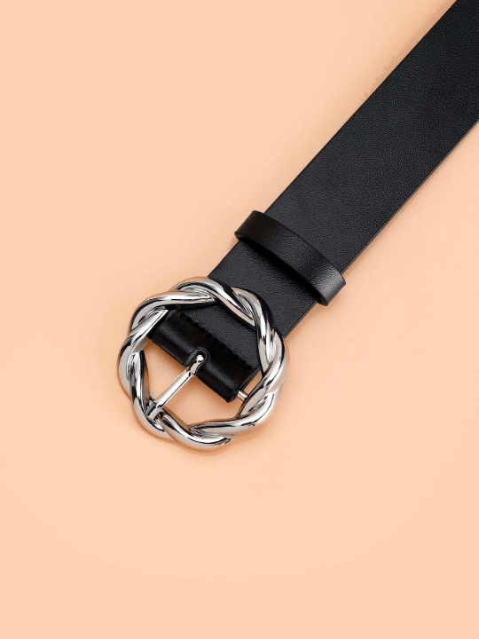 1pc Braided Belt With Round Buckle - Lolli World Marketplace