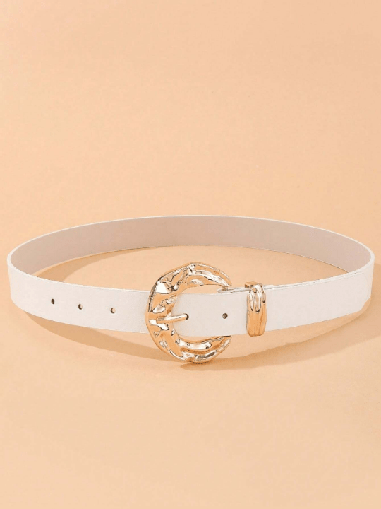 1pc Fashionable Gold - tone Buckle Casual Women's Jeans/suit/skirt Decoration Waist Belt, Daily Wear - Lolli World Marketplace