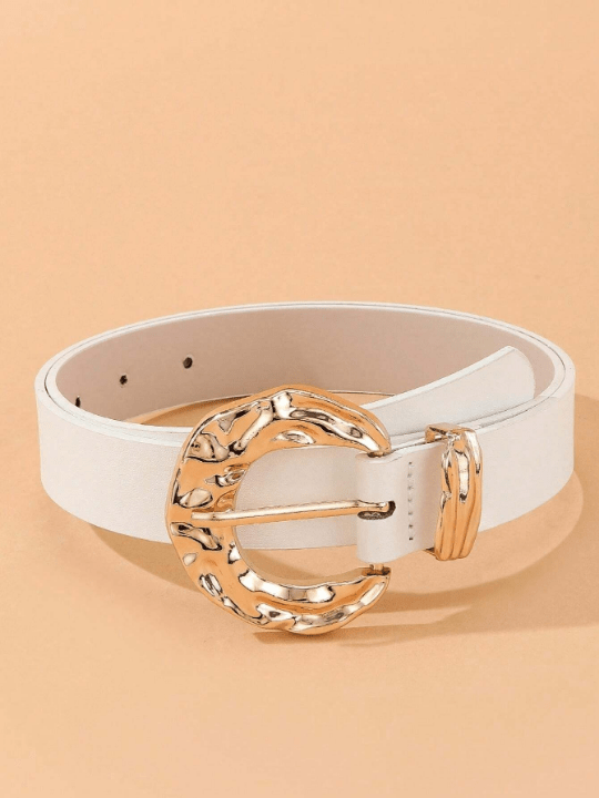 1pc Fashionable Gold - tone Buckle Casual Women's Jeans/suit/skirt Decoration Waist Belt, Daily Wear - Lolli World Marketplace