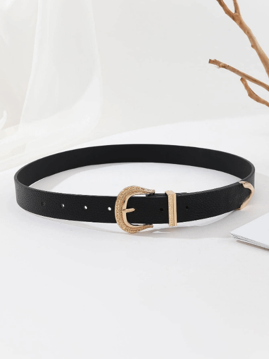 1pc Fashionable Versatile Women's Belt With Gold Pin Buckle Boho - Lolli World Marketplace