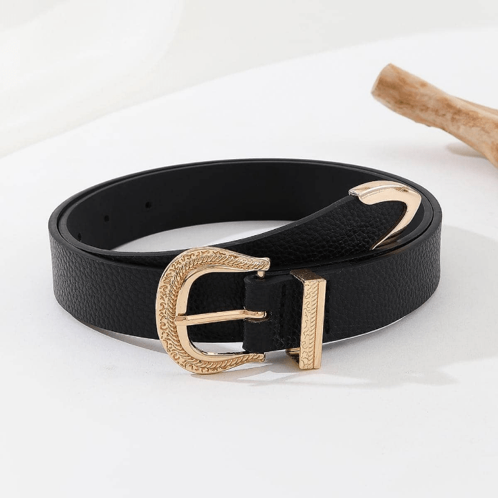 1pc Fashionable Versatile Women's Belt With Gold Pin Buckle Boho - Lolli World Marketplace