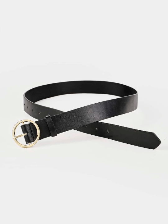 1pc Gold - tone Raised Buckle Decorated Versatile Women's Belt For Daily Wear - Lolli World Marketplace