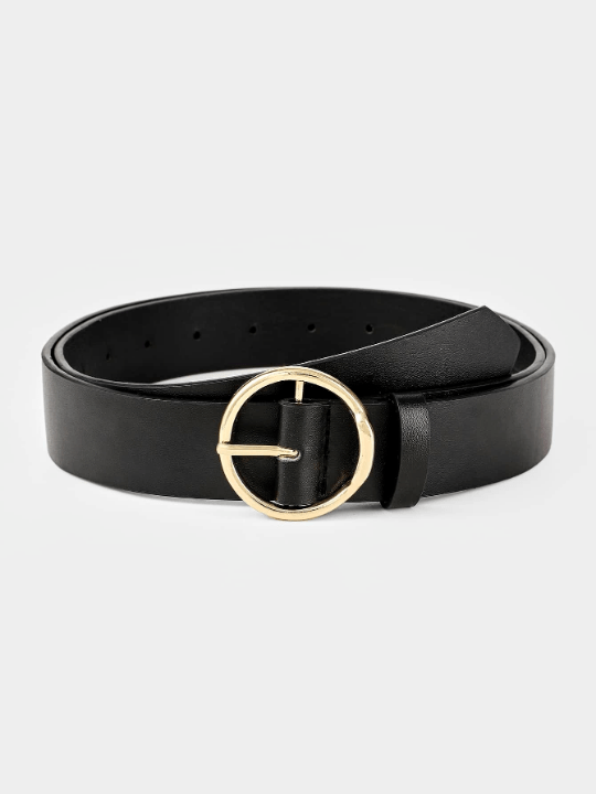 1pc Gold - tone Raised Buckle Decorated Versatile Women's Belt For Daily Wear - Lolli World Marketplace