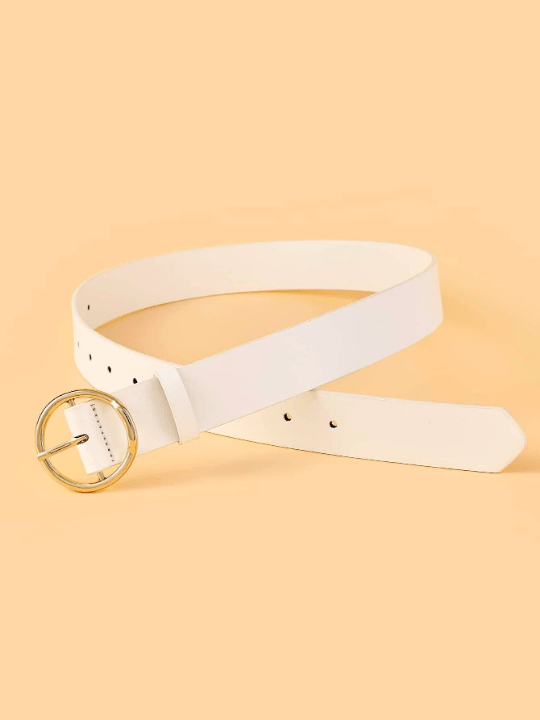 1pc Golden Buckle & Studs Decorated Stylish All - match Women's Belt For Daily Use - Lolli World Marketplace