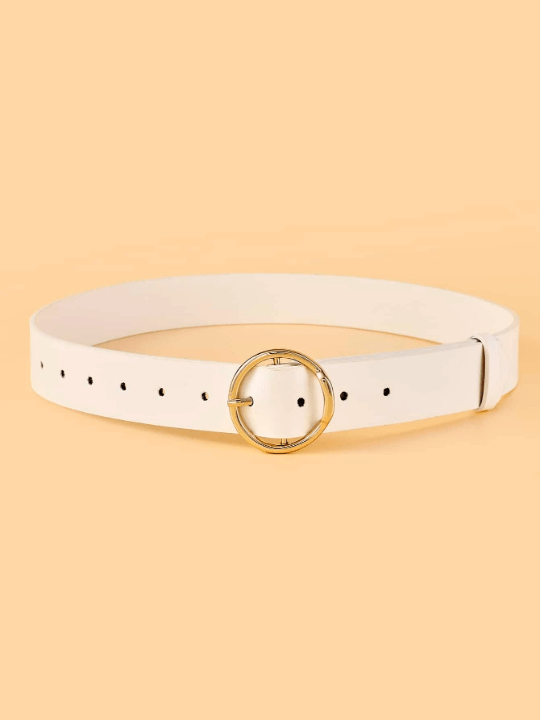 1pc Golden Buckle & Studs Decorated Stylish All - match Women's Belt For Daily Use - Lolli World Marketplace