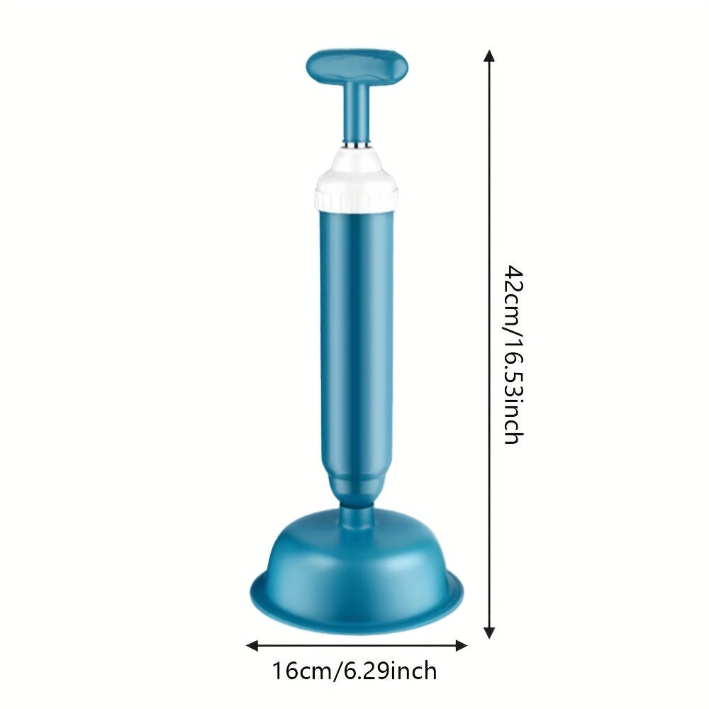 1pc High - Pressure Plunger with Manual Lever - Heavy - Duty Plastic Drain Cleaner for Toilets, Sinks, Tubs, Showers - No Electricity Needed, Sink Maintenance, Ergonomic Handle, Tub Unclogger, Compact Design, Durable Construction, Home Maintenance