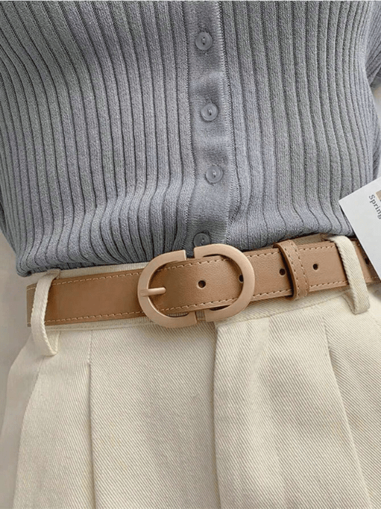 1pc Minimalist Fashion Ladies' Leather Belt - Lolli World Marketplace