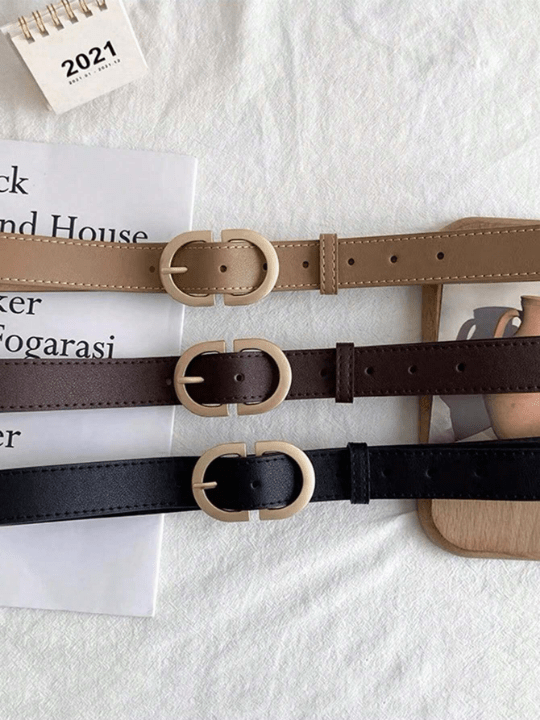 1pc Minimalist Fashion Ladies' Leather Belt - Lolli World Marketplace