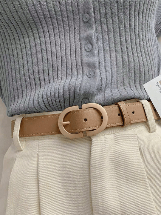 1pc Minimalist Fashion Ladies' Leather Belt - Lolli World Marketplace