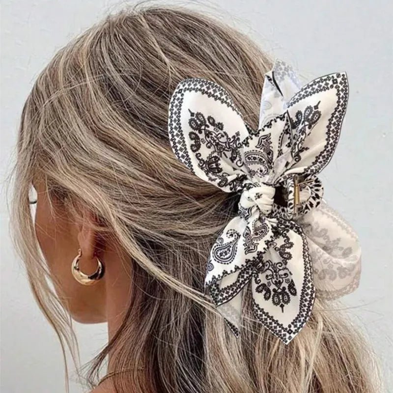 1pc new double - sided cashew flower love grabbing clip butterfly knot hair clip summer vacation shark clip fashion