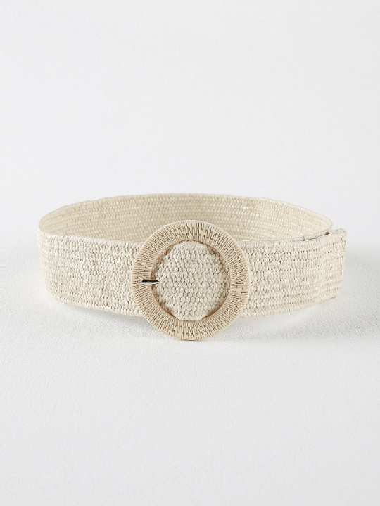 1pc Round Buckle Straw Belt Boho - Lolli World Marketplace