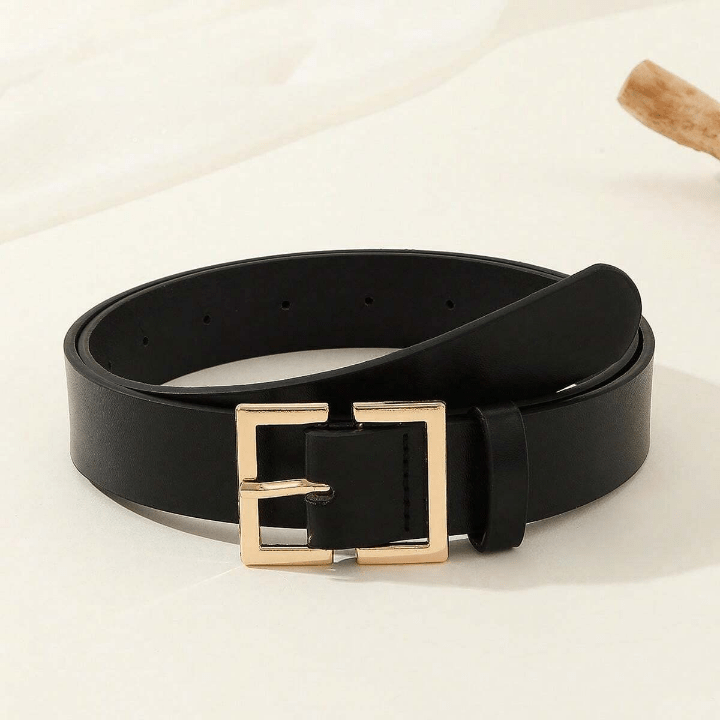 1pc Square Buckle Chinese Style Fashionable Literary Retro Personality Women's Belt, Suitable For Daily & Party Occasions - Lolli World Marketplace