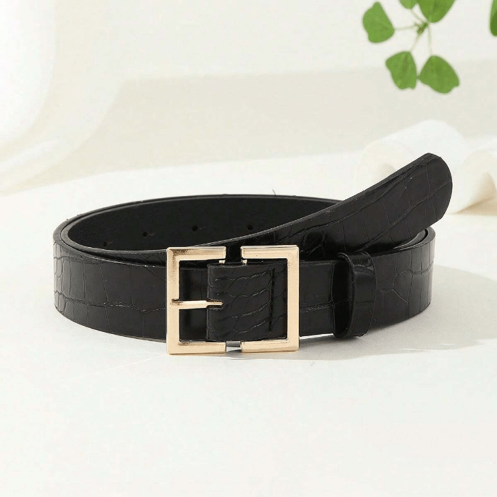 1pc Square Buckle Chinese Style Fashionable Literary & Retro Personality Women's Waistband, Suitable For Daily Parties And Gatherings - Lolli World Marketplace