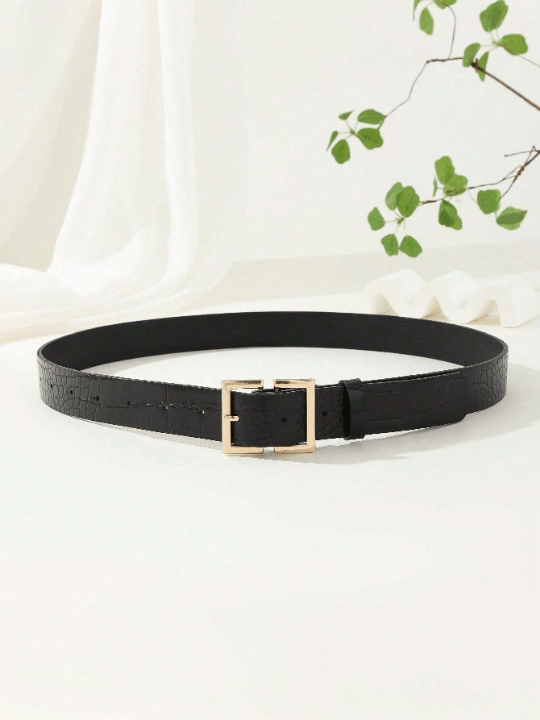 1pc Square Buckle Chinese Style Fashionable Literary & Retro Personality Women's Waistband, Suitable For Daily Parties And Gatherings - Lolli World Marketplace