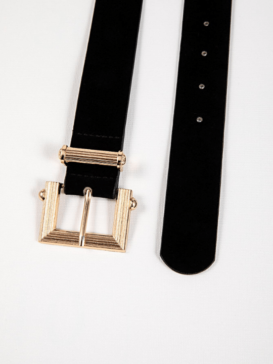 1pc Square Buckle Pu Leather Belt For Daily Wear, Suitable For Dress Or Pants - Lolli World Marketplace