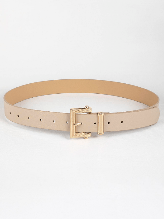 1pc Square Buckle Pu Leather Belt For Pants, Dress, Daily Wear - Lolli World Marketplace