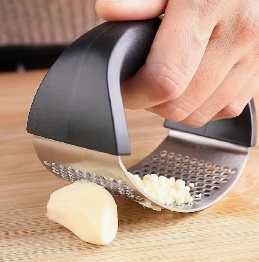 1pc Stainless Steel Garlic Press,