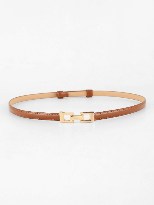 1pc Stitch Detail Symmetrical Buckle Belt - Lolli World Marketplace