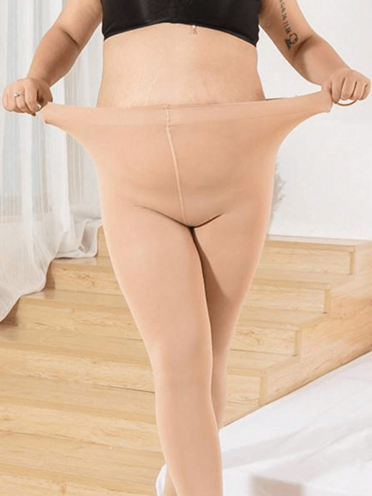 1pc Thickened 280d Plus Size Women's Warm Tights With Fleece Lined For Daily Wear - Lolli World Marketplace