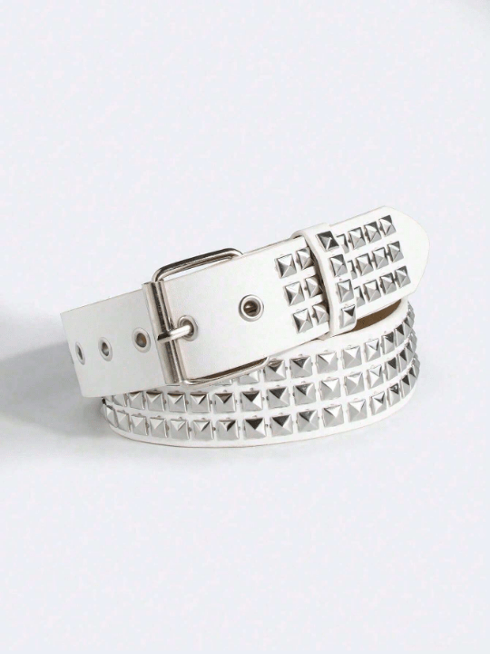 1pc Unisex Punk Style Rivet Design Waist Belt For Cool Street Style & Daily Outfit - Lolli World Marketplace