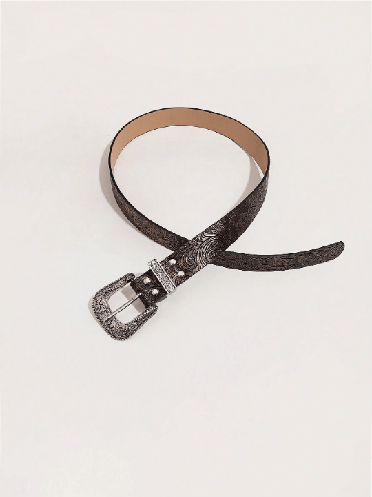 1pc Western - Style Women's Embossed Jean Belt - Lolli World Marketplace