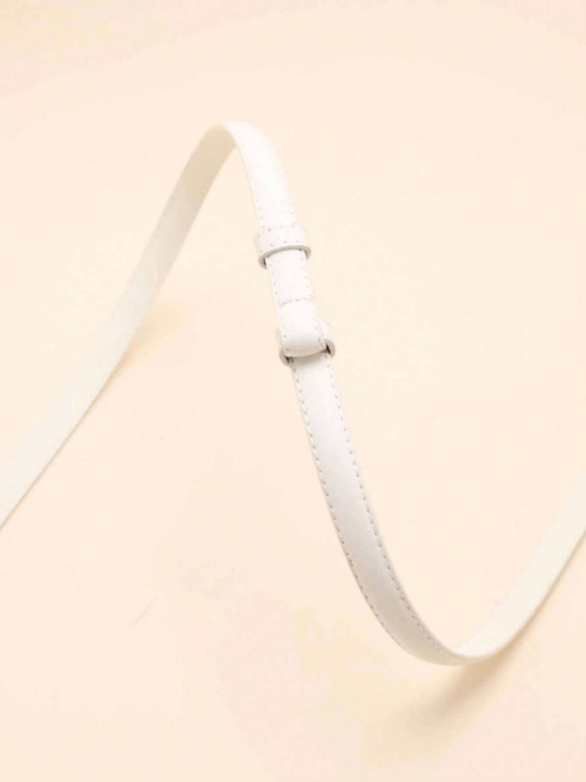 1pc White Pu Material Vintage Mechanical Vehicle Line Waist Belt With Waist Cincher - Lolli World Marketplace