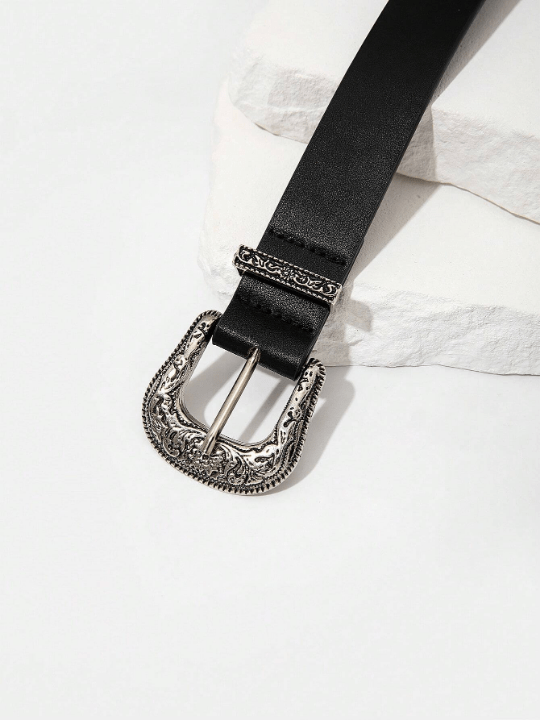 1pc Women Embossed Western Buckle Vintage Belt - Lolli World Marketplace
