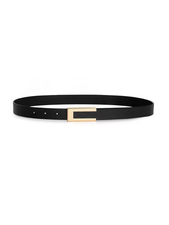 1pc Women Geometric Buckle Decor Fashionable business Belt For Dress Decoration and Jeans Pants - Lolli World Marketplace