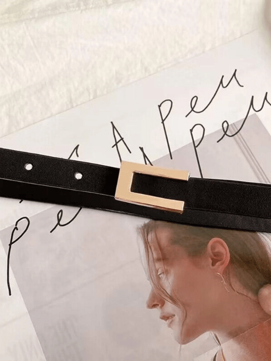 1pc Women Geometric Buckle Decor Fashionable business Belt For Dress Decoration and Jeans Pants - Lolli World Marketplace